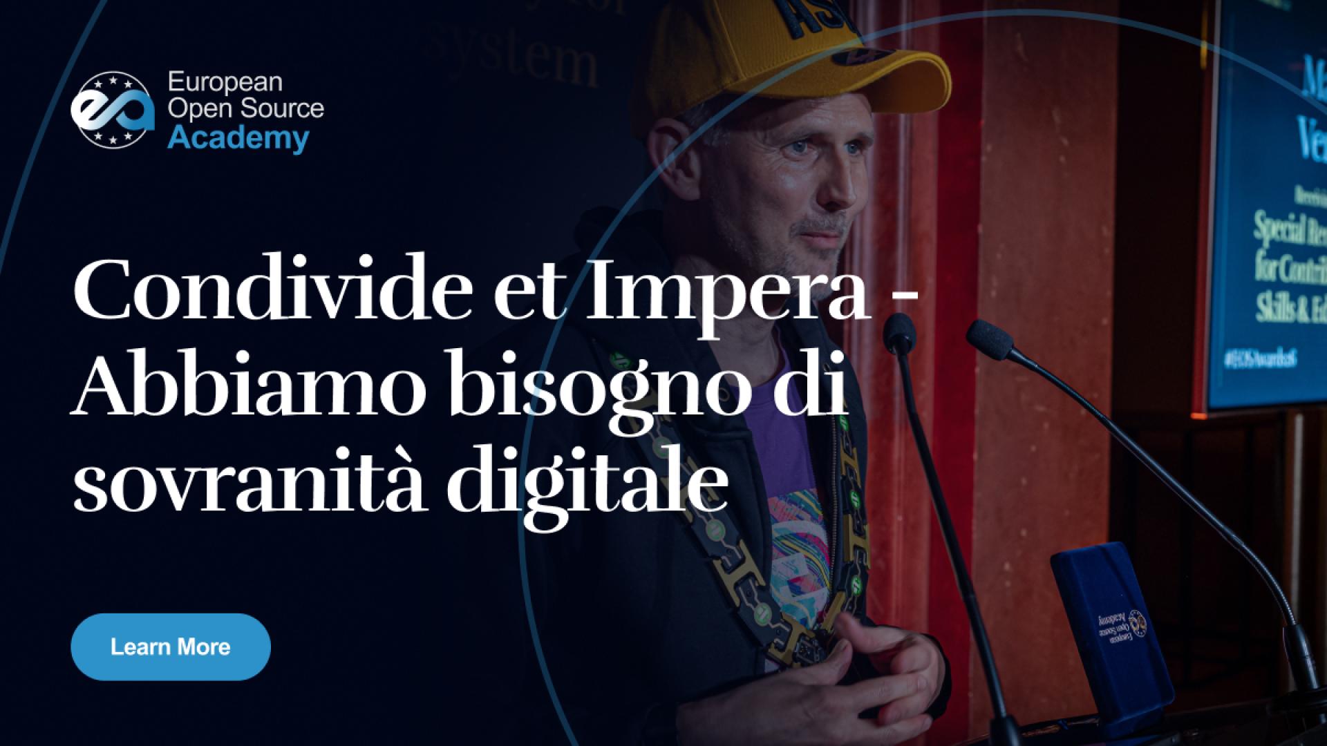 Condivide et Impera - Abbiamo bisogno di sovranità digitale