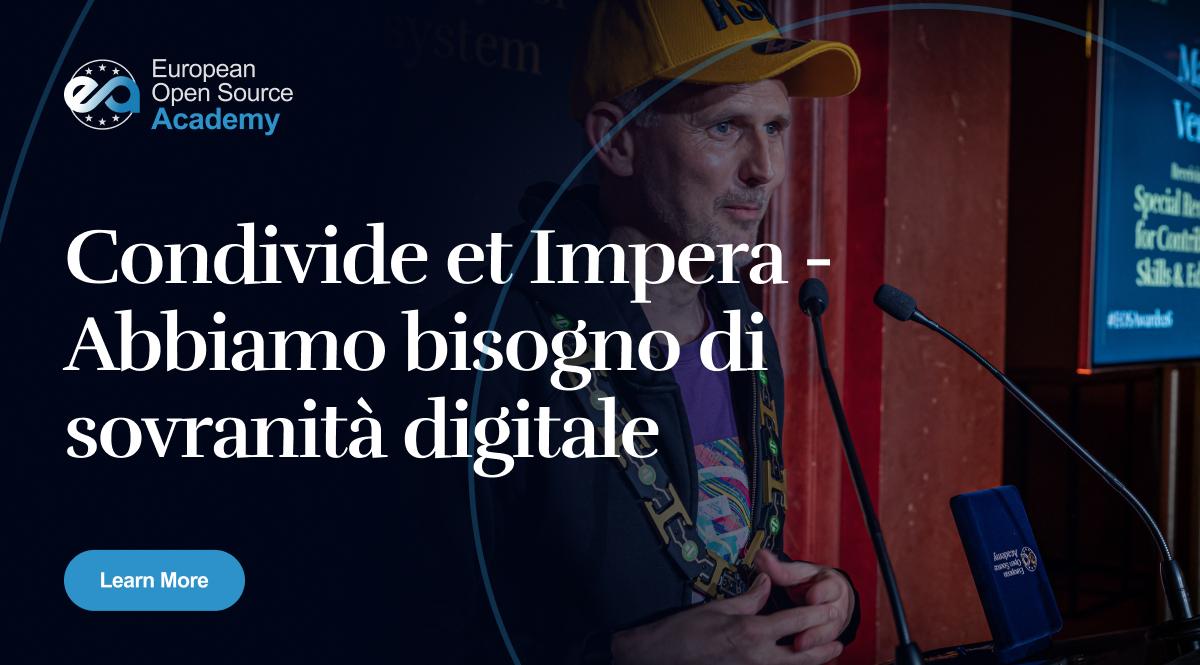 Condivide et Impera - Abbiamo bisogno di sovranità digitale